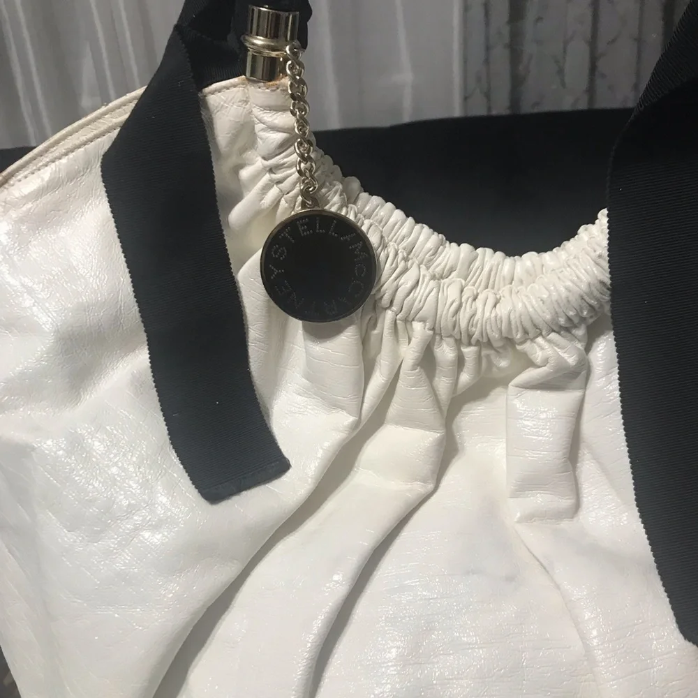 Stella McCartney XL Hobo Bag White Vegan Leather Oversized Designer - Picture 2 of 14